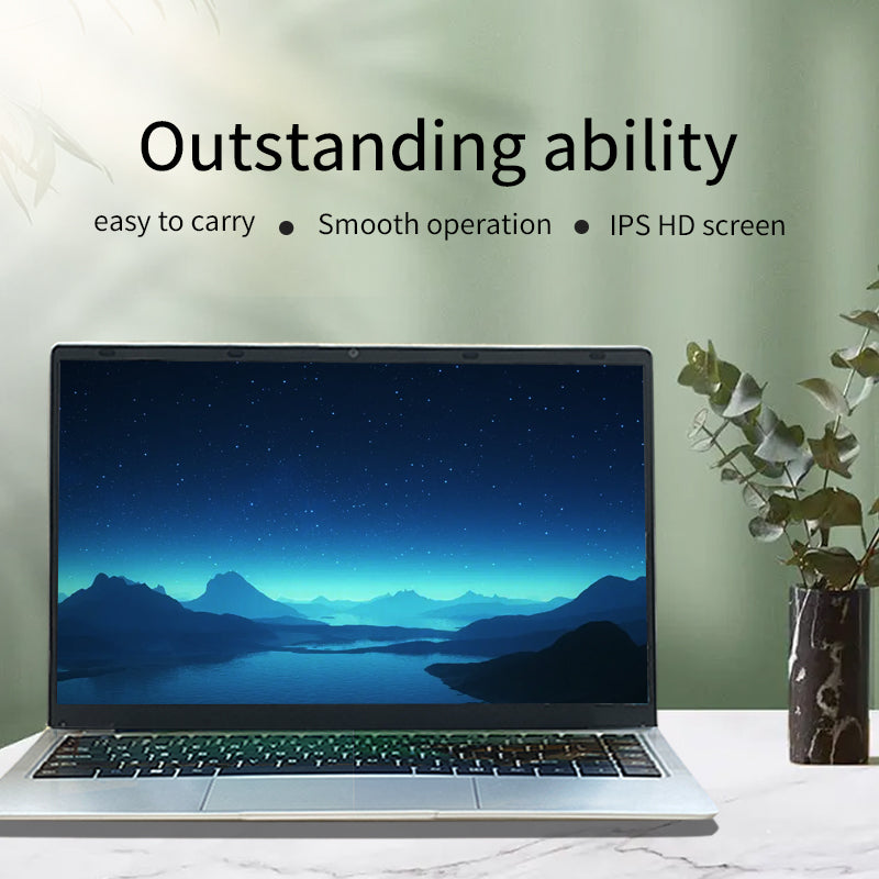 VenoScorp 14.1" Intel Celeron Quad Core 256GB M.2 6GB Ram DDR4 Windows 11 Pro WiFi Webcam Bluetooth